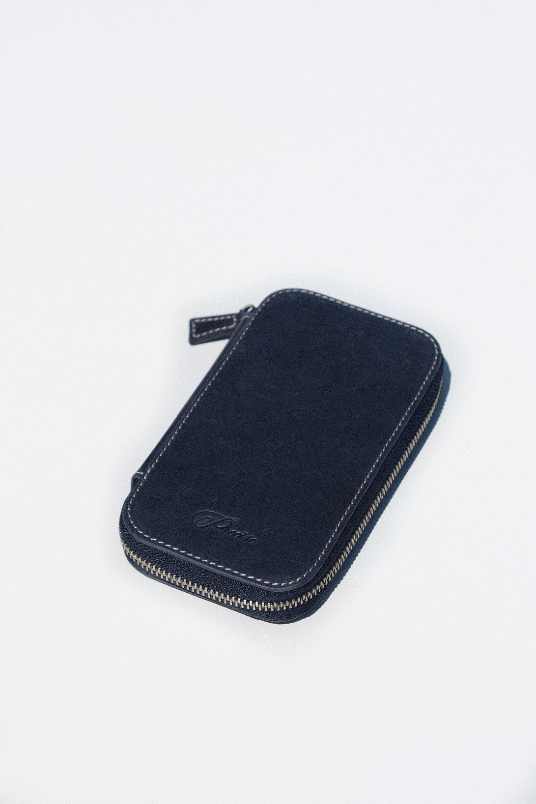 Crazy Horse Navy Pen Case - 3 Slots