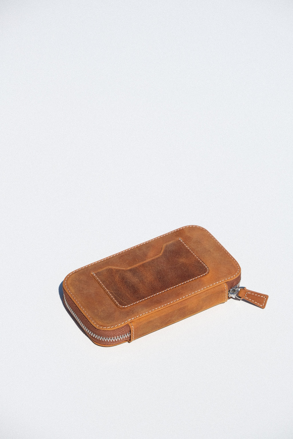 Crazy Horse Brown Pen Case - 3 Slots