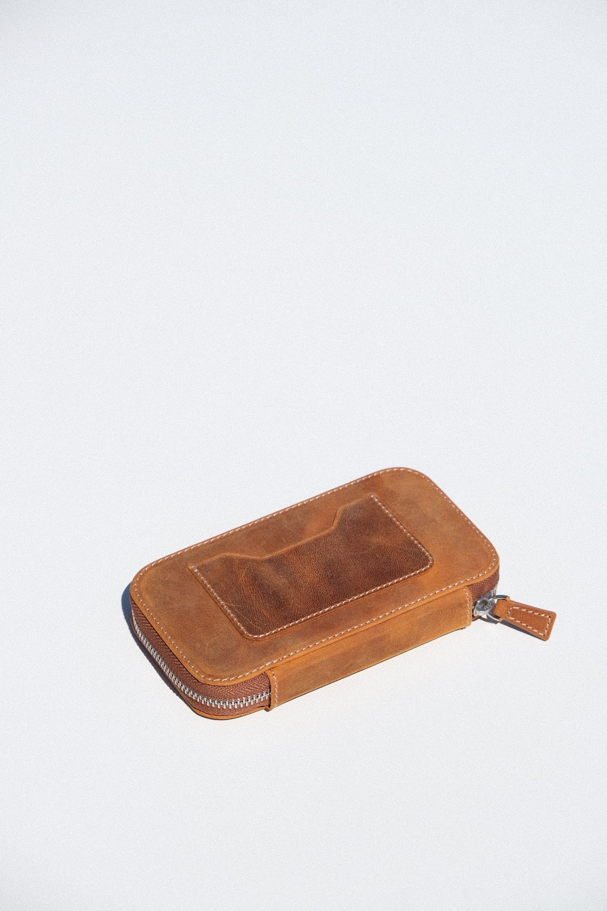 Crazy Horse Brown Pen Case - 3 Slots-2