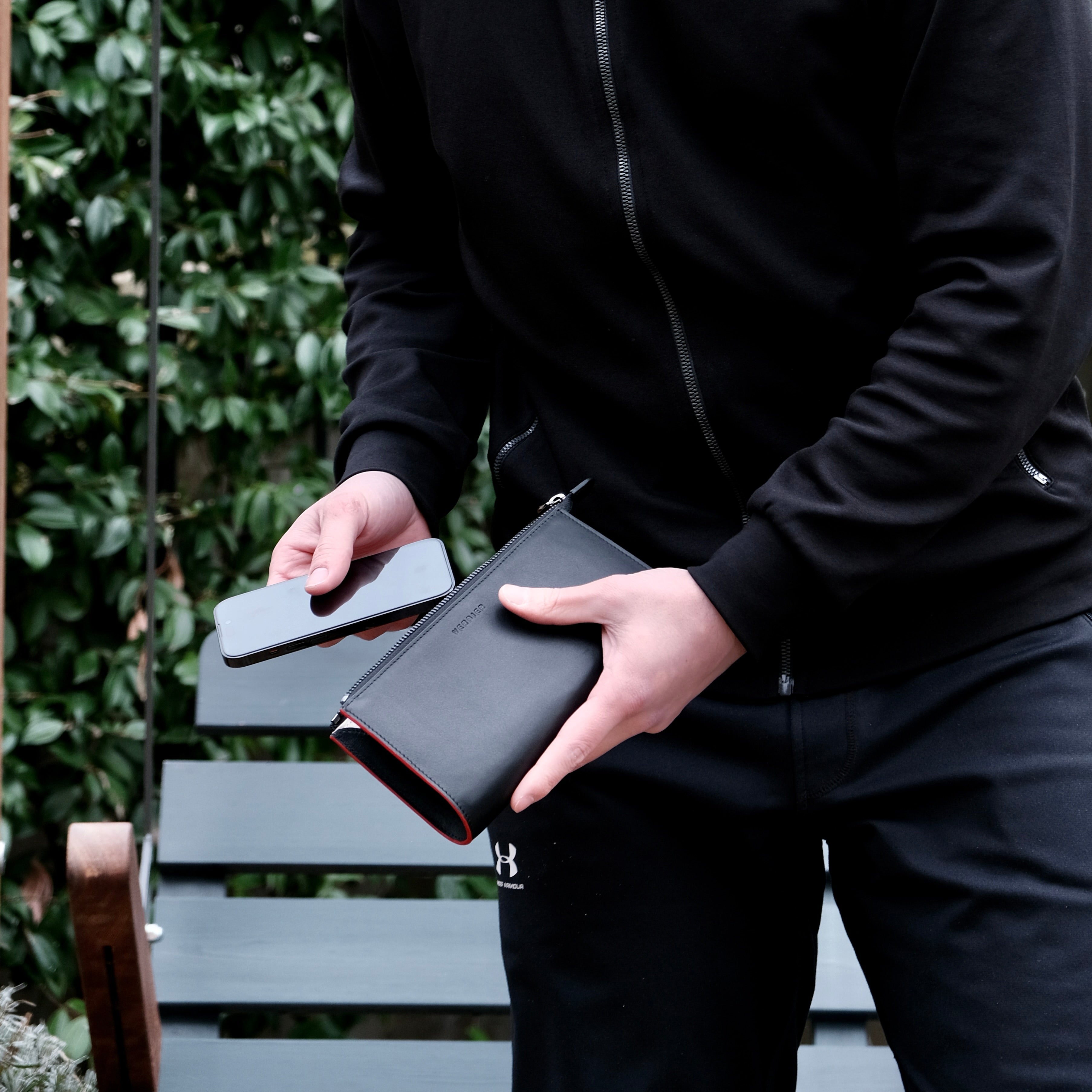 Essentials Bag - Black & Red