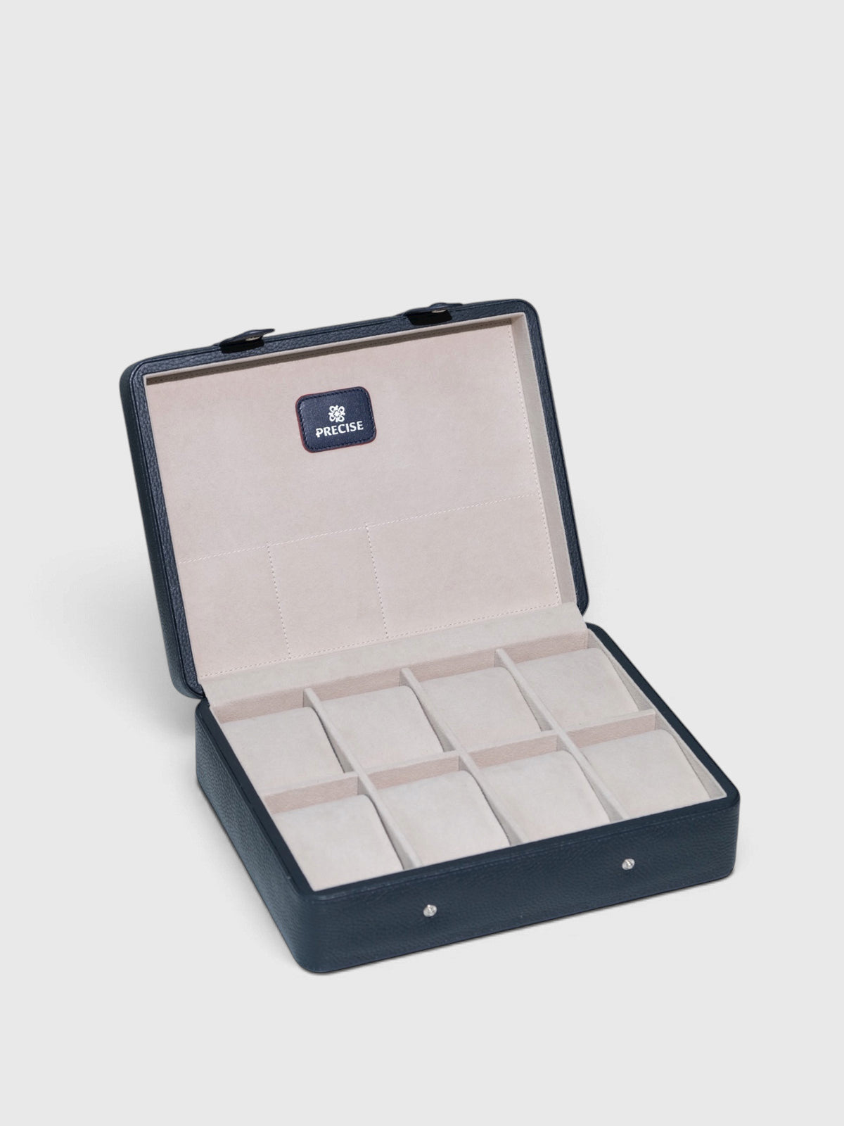 8-Slot Genuine Leather Wooden Watch Box