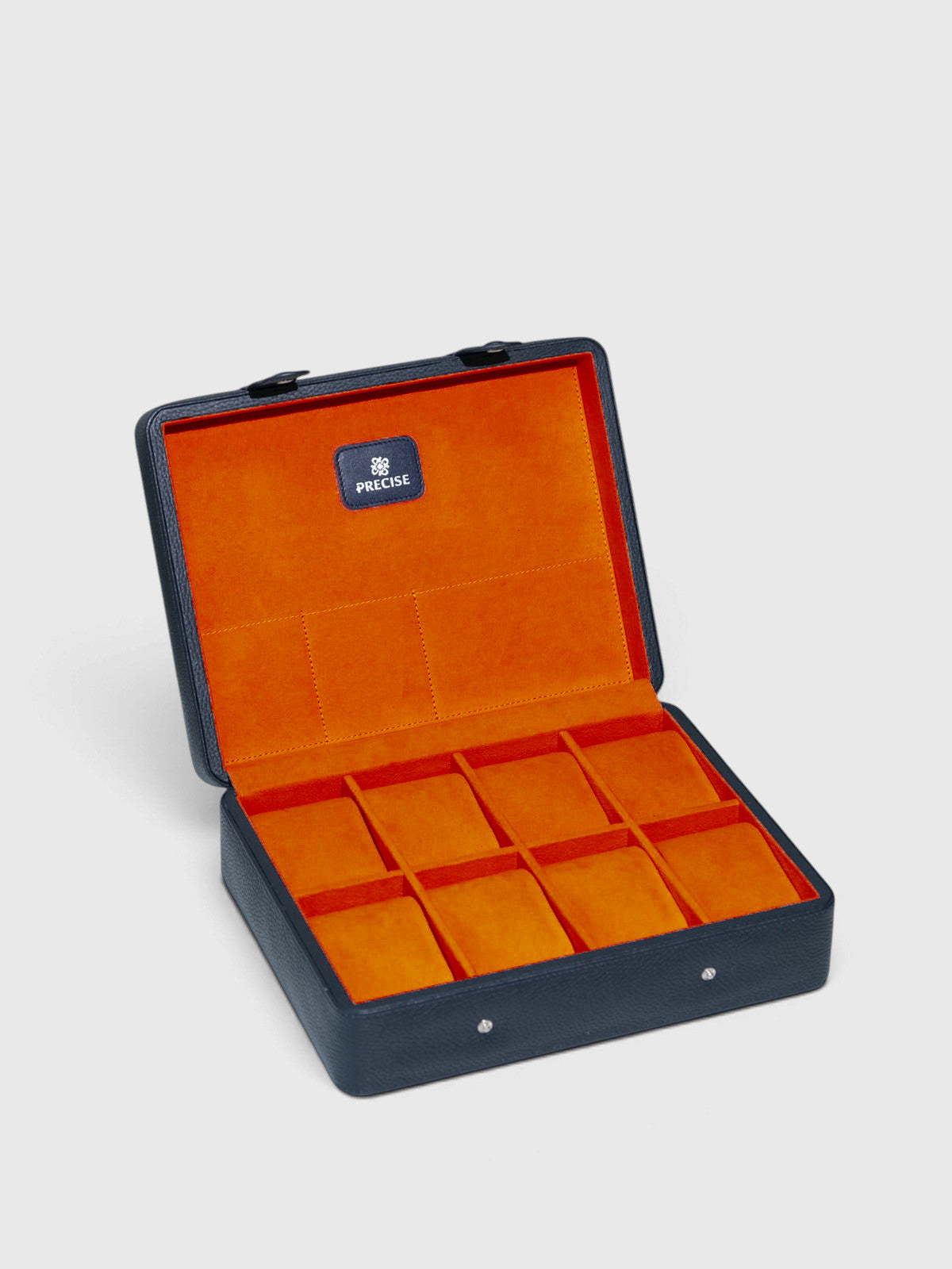 8-Slot Genuine Leather Wooden Watch Box