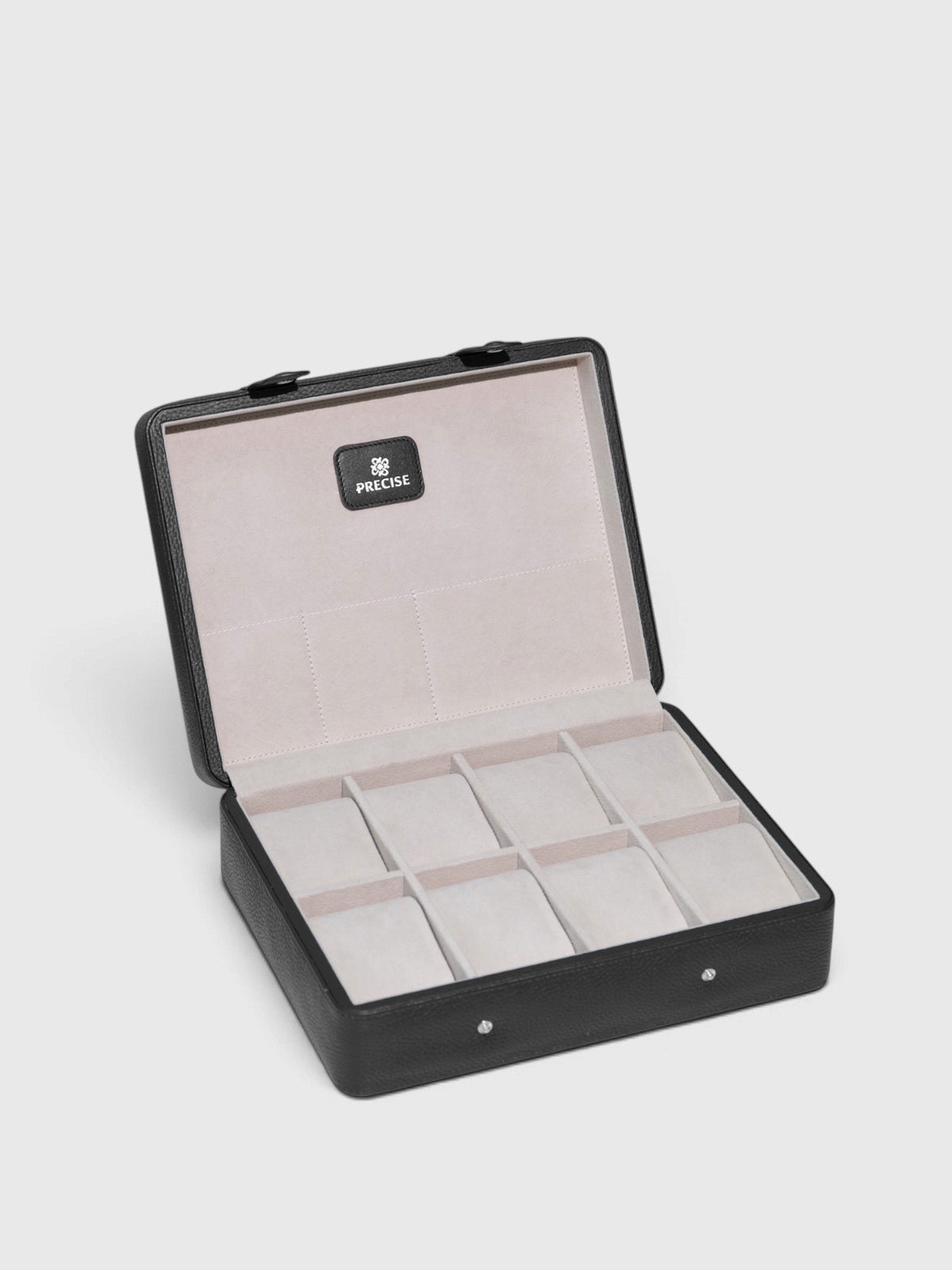 8-Slot Genuine Leather Wooden Watch Box