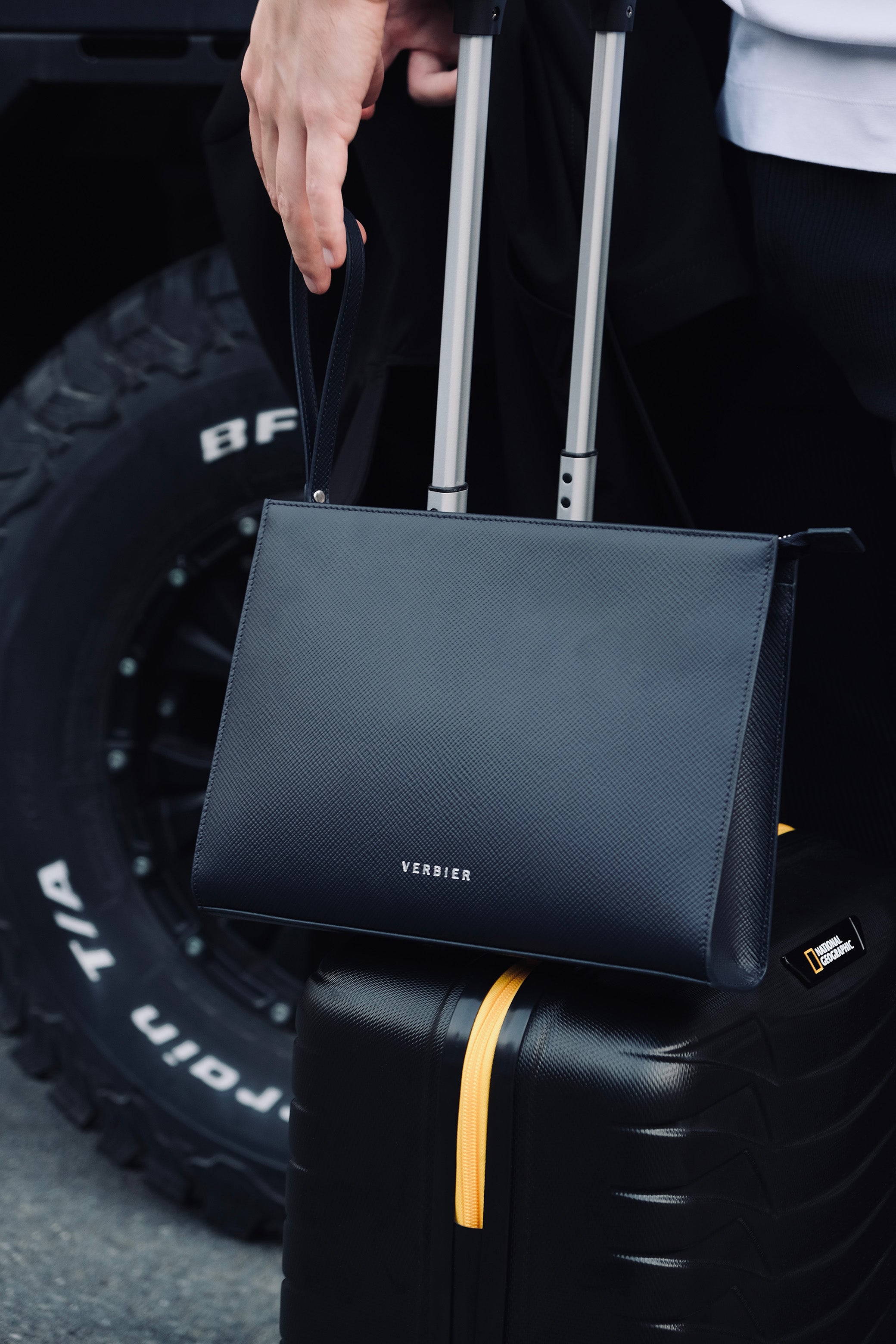 Monolith Bag - Navy Saffiano